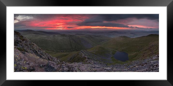 Blencathra Sunrise - Sharp Edge Panoramic Framed Mounted Print by James Grant