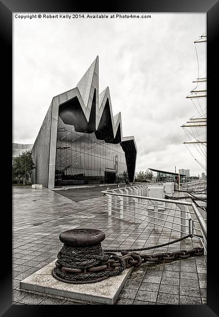 Glasgow Riverdside Museum & Glenlee Tall Ship Framed Print by Robert Kelly