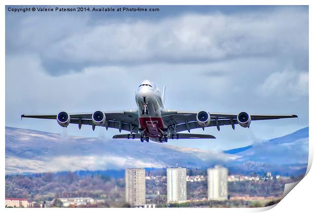 Emirates Take Off Print by Valerie Paterson