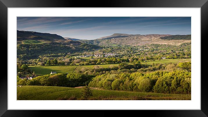 Brecon beacons fields Framed Mounted Print by Leighton Collins