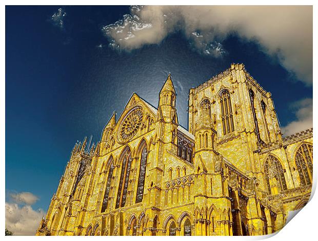 York Minster special effect Print by Robert Gipson