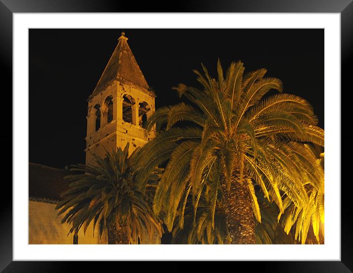 Trogir at night Framed Mounted Print by mirsad ibisevic
