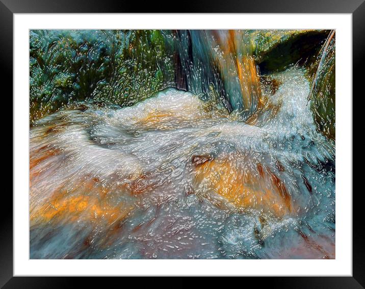 Painted stream Framed Mounted Print by Robert Gipson