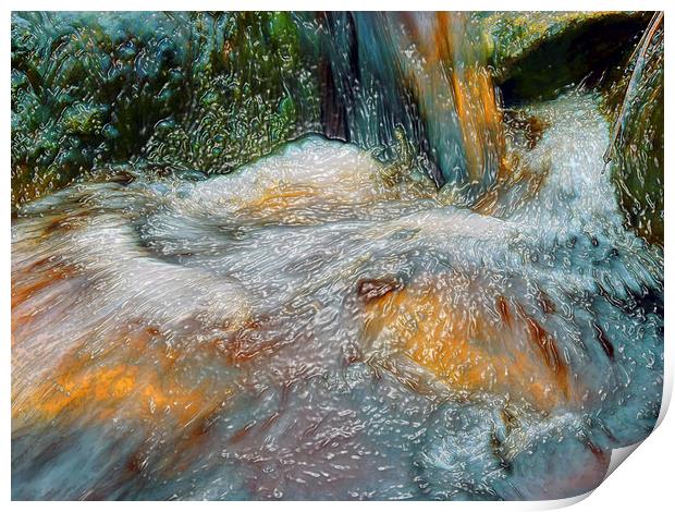 Painted stream Print by Robert Gipson