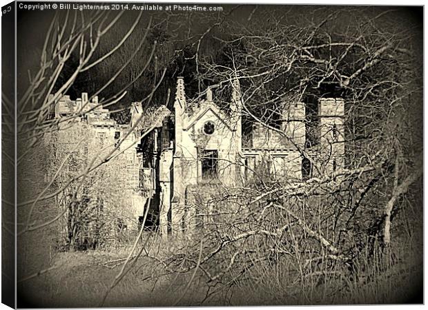 Creepy House in the Woods Canvas Print by Bill Lighterness