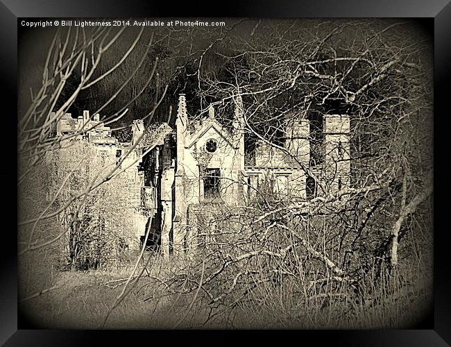 Creepy House in the Woods Framed Print by Bill Lighterness