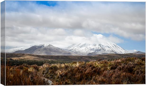 Mount Ruapehu in North Island of New-Zealand Canvas Print by Michelle PREVOT