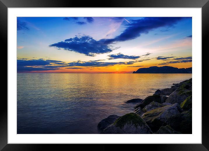 Orme Sunset Framed Mounted Print by Ian Mitchell