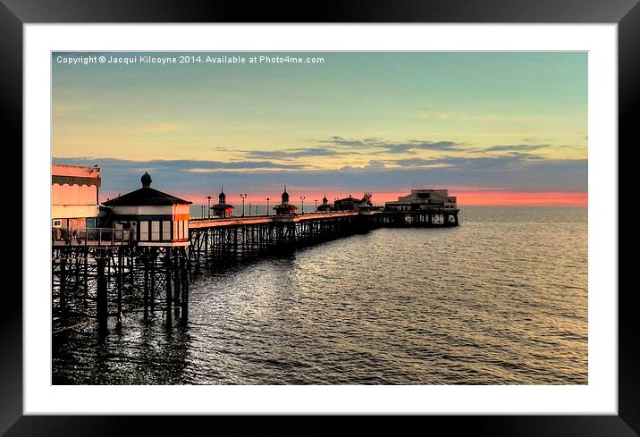 North Pier at Sunset Framed Mounted Print by Jacqui Kilcoyne