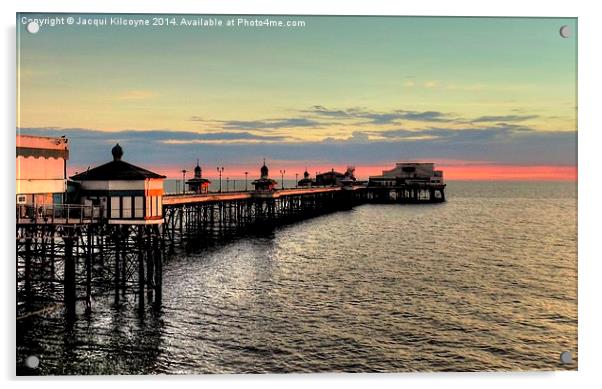 North Pier at Sunset Acrylic by Jacqui Kilcoyne