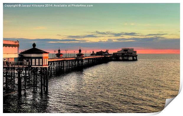 North Pier at Sunset Print by Jacqui Kilcoyne