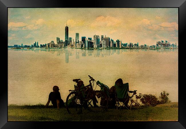 Fantasy City Skyline Framed Print by Chris Lord