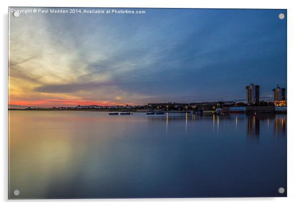 Crosby Marina and Lakeside centre Acrylic by Paul Madden