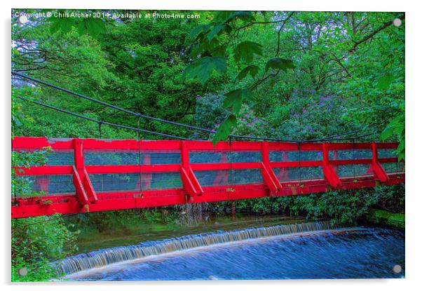 Eglinton Suspension Bridge Acrylic by Chris Archer