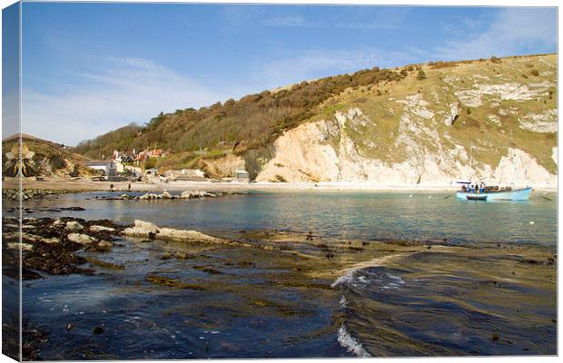 Lulworth Cove, Dorset, UK Canvas Print by Colin Tracy