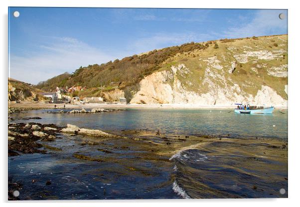 Lulworth Cove, Dorset, UK Acrylic by Colin Tracy