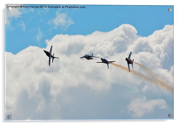 Patrouille de France Geometry lesson Acrylic by Alex Haines