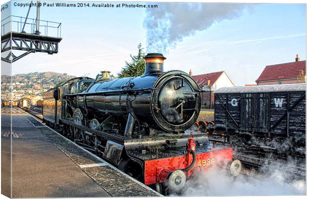 Steam at the Platform Canvas Print by Paul Williams