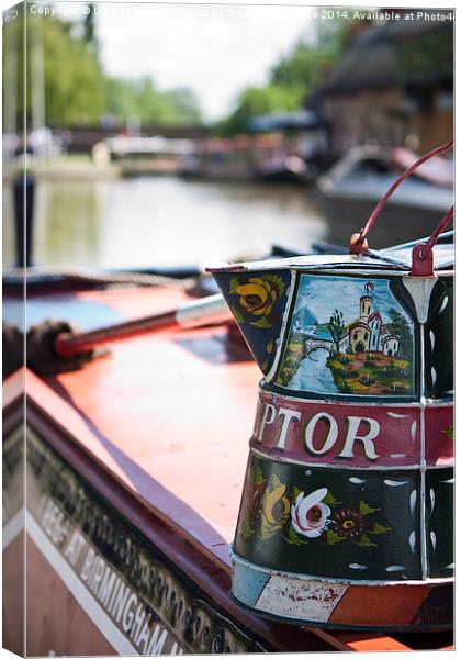 Canal Boat Canvas Print by Graham Custance