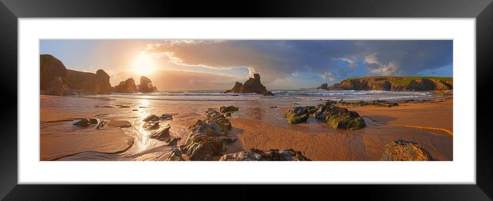 porthcothan beach Framed Mounted Print by Silvio Schoisswohl