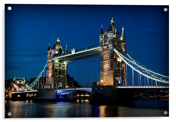 Tower Bridge Evening Acrylic by Stephen Stookey