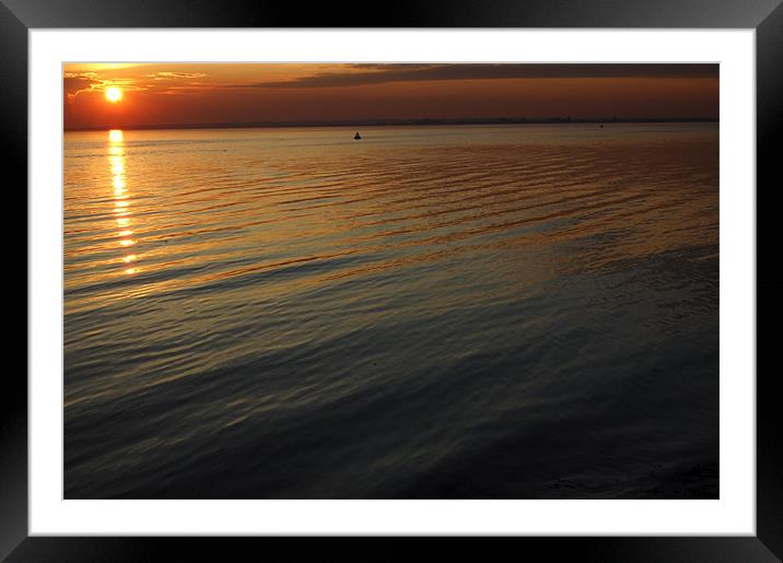 sunset at Paull Framed Mounted Print by elisa reece
