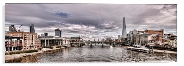 Thames Skyline. Acrylic by Becky Dix