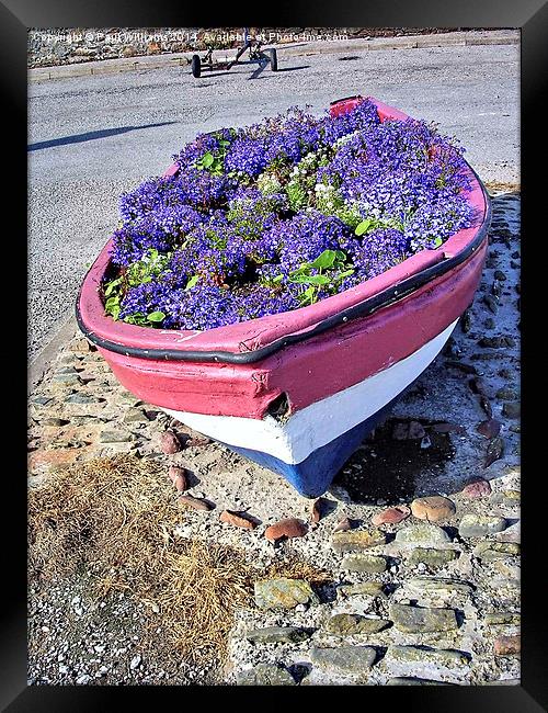 Floral  Boat Framed Print by Paul Williams