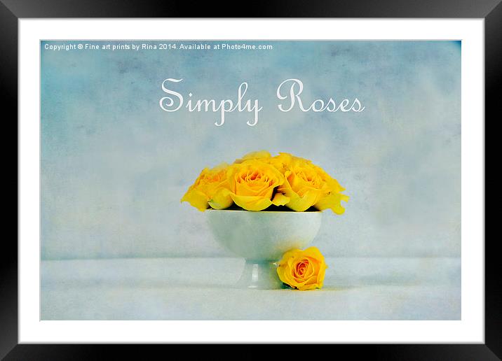 Simply Roses Framed Mounted Print by Fine art by Rina