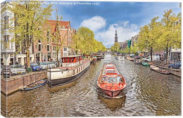 Amsterdam Riverboat Canvas Print by Graham Prentice