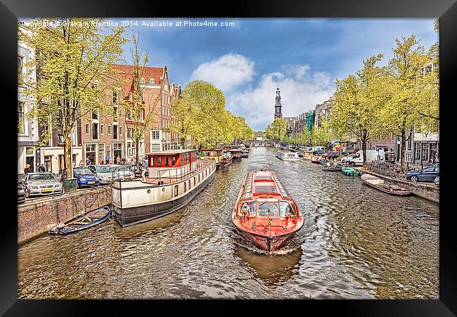 Amsterdam Riverboat Framed Print by Graham Prentice