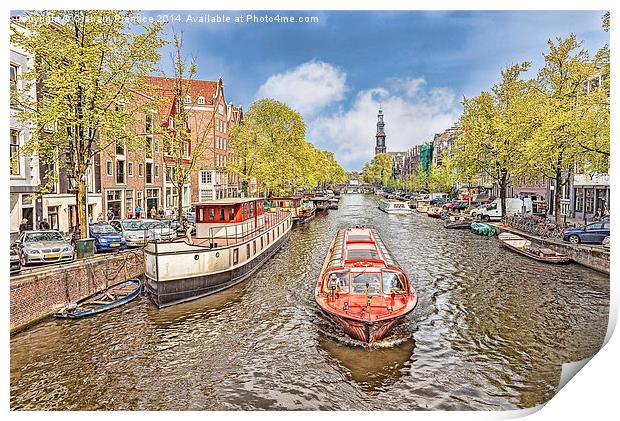 Amsterdam Riverboat Print by Graham Prentice