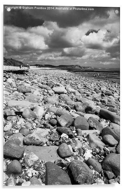 Sidmouth Beach Acrylic by Graham Prentice