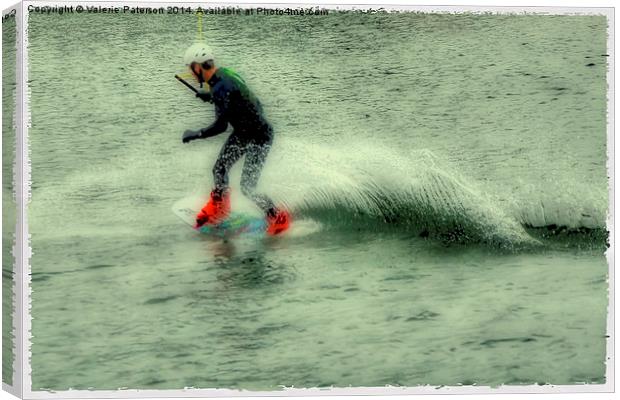 Wakeboarder Canvas Print by Valerie Paterson