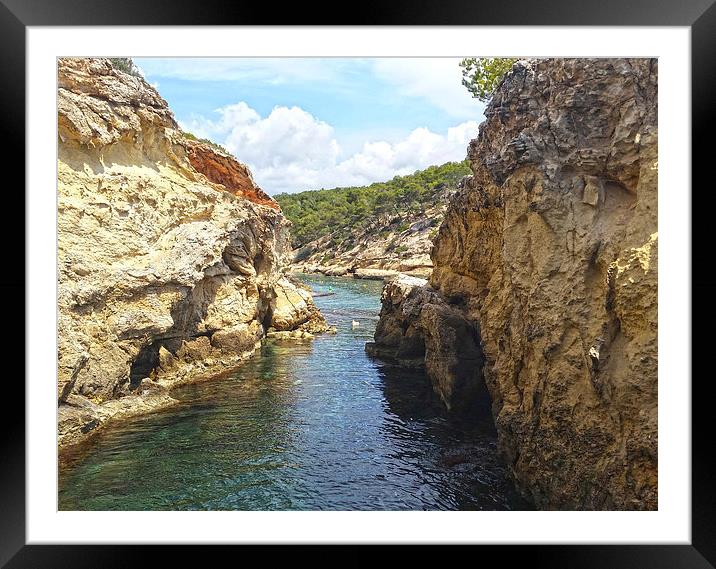 Majorca Rocks Collection Framed Mounted Print by Emma Ward