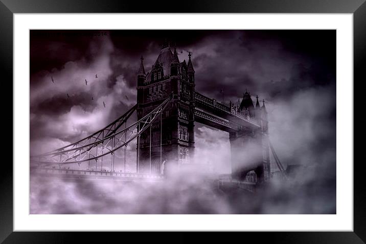 Tower Bridge Purple Haze Framed Mounted Print by stewart oakes