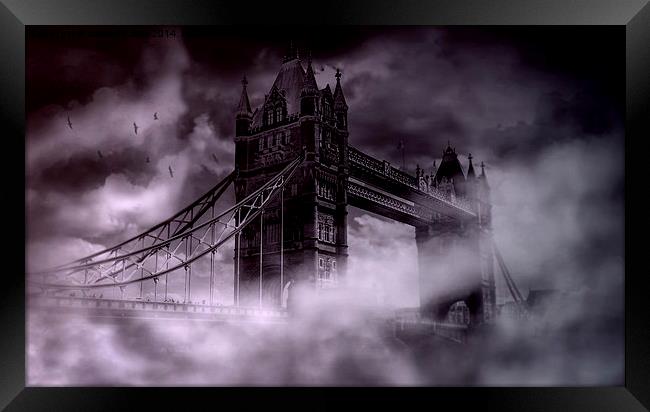 Tower Bridge Purple Haze Framed Print by stewart oakes