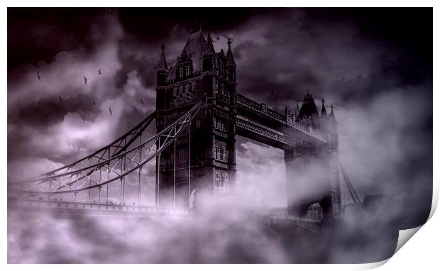 Tower Bridge Purple Haze Print by stewart oakes