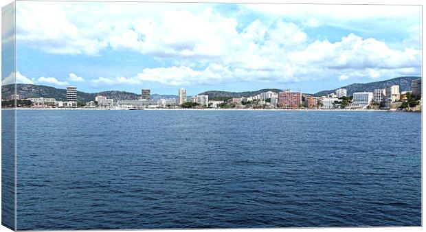 View of Magaluf 1 Canvas Print by Emma Ward