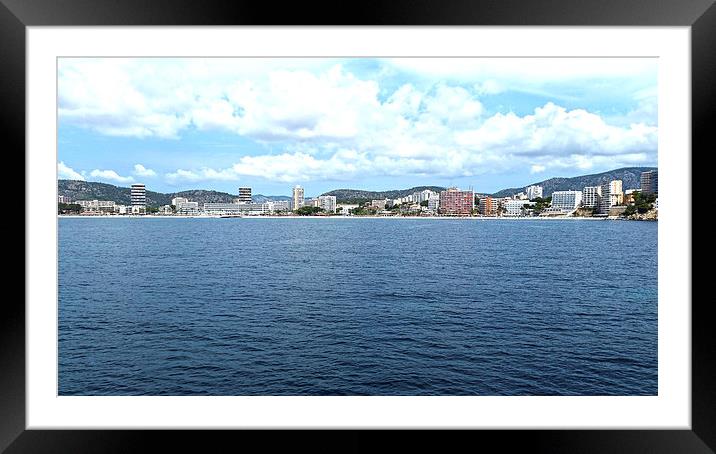View of Magaluf 1 Framed Mounted Print by Emma Ward