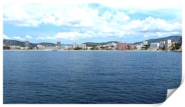 View of Magaluf 1 Print by Emma Ward