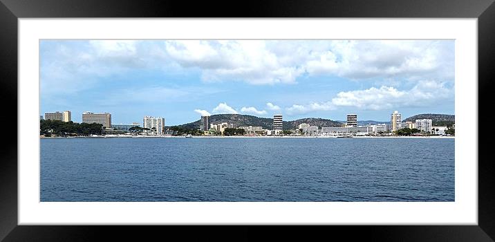 View of Magaluf 2 Framed Mounted Print by Emma Ward