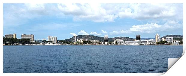 View of Magaluf 2 Print by Emma Ward