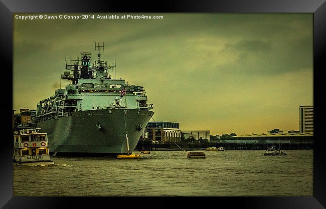 HMS Bulwark at Greenwich Framed Print by Dawn O'Connor