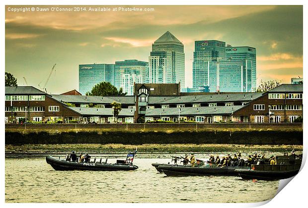 The Royal Navy at Greenwich Print by Dawn O'Connor