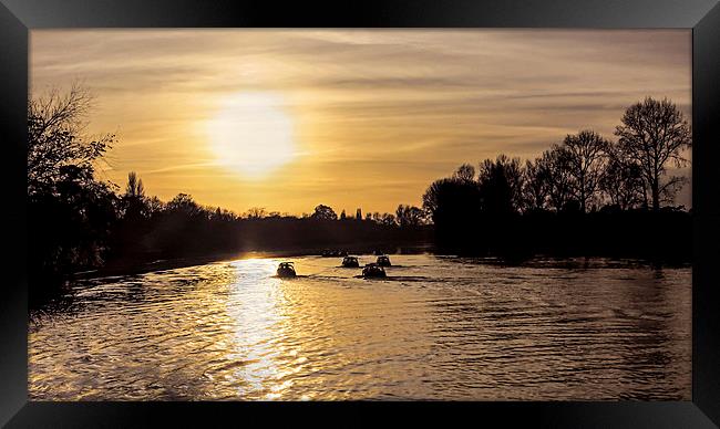 Sunset Thames Framed Print by Jon Mills