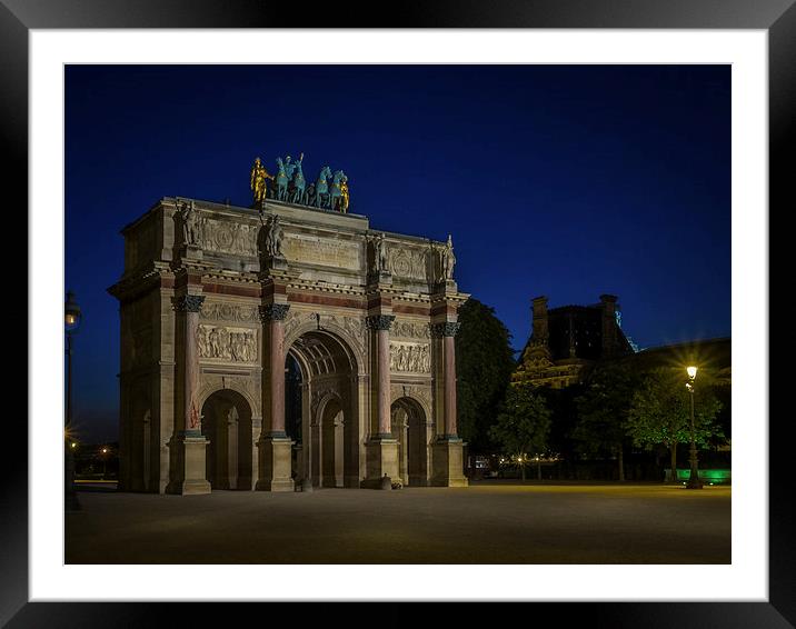 Arc de Triomphe du Carrousel, Paris, France Framed Mounted Print by Mark Llewellyn