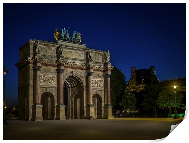 Arc de Triomphe du Carrousel, Paris, France Print by Mark Llewellyn