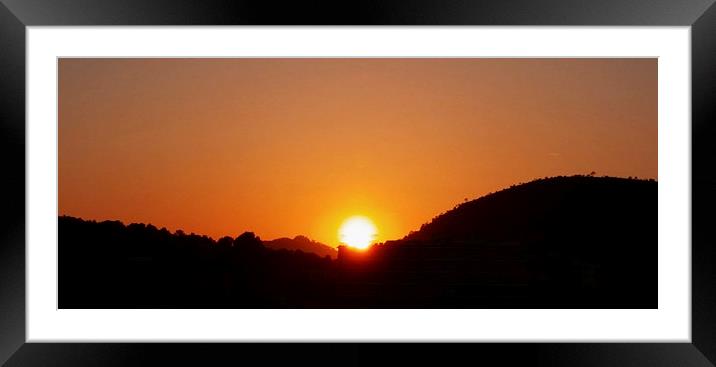 Glowing Sunset Framed Mounted Print by Emma Ward