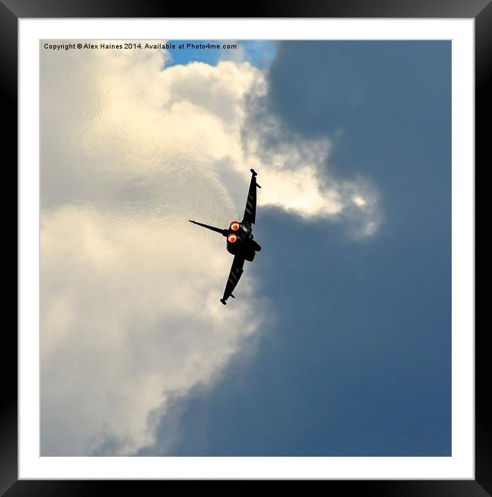 Typhoon rocketing into the clouds Framed Mounted Print by Alex Haines